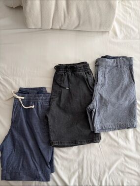 Casual Men's Shorts - Blue, Charcoal, Light Blue